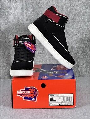 Patrick Ewing Rebound Men’s Size 8 Orion Strap Sneakers Black Red White New